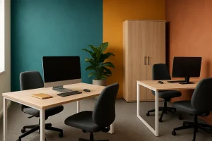 De impact van kleur en textuur op de werksfeer